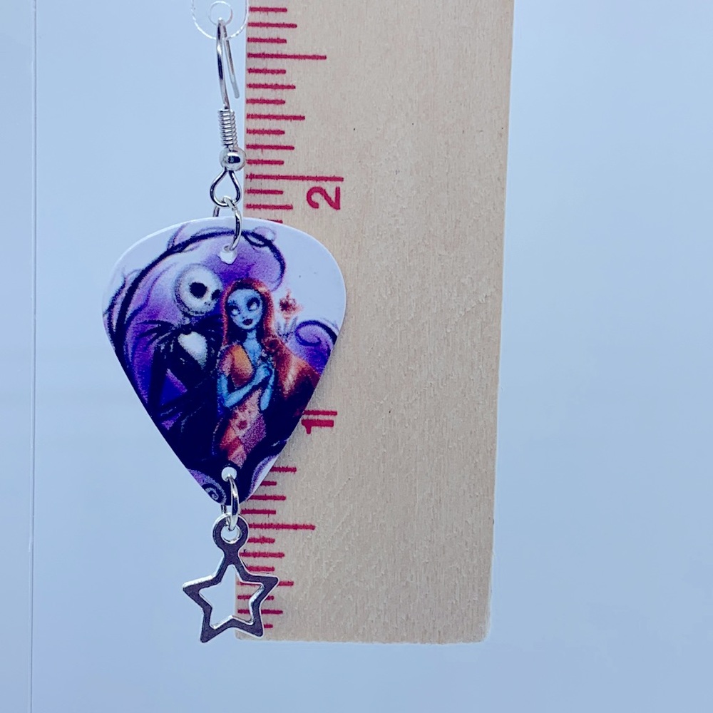 🖤Pick Any 3 for $12🖤 Guitar Pick Custom Earrings Nightmare Before Christmas - Picture 3 of 7